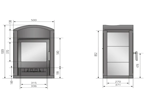 Justus Kaminofen Vegas Specksteinkeramik 6 kW EEK: A+ – Bild 2