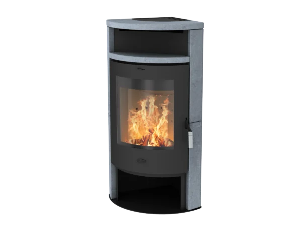 Fireplace Kaminofen Samba Speckstein-Verkleidung Gussgrau 6 kW